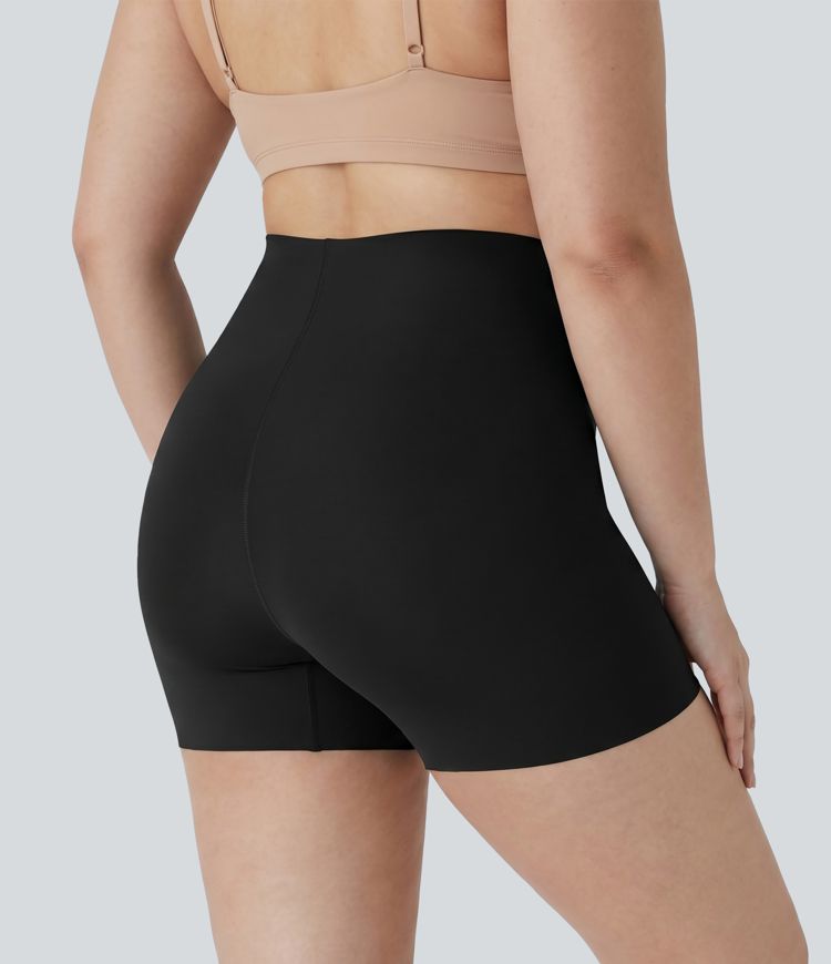 Short boyleg grande taille taille haute, très extensible et lisse, pour la détente