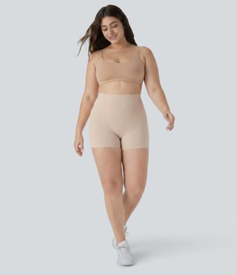 Plus Size High Stretch High Waisted Lounge Smooth Boy Shorts