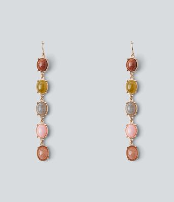 Colorful Stone Drop Earrings