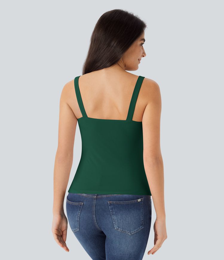 Ruched Backless Casual Tank Top Ruched Backless Casual Tank Top