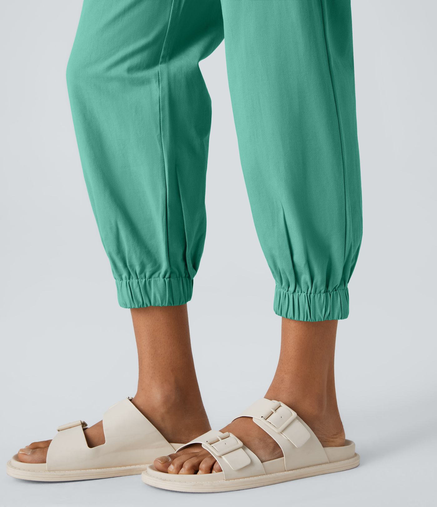 Mid Rise Casual Joggers with Pockets