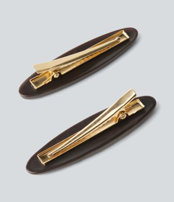 Ensemble de barrettes motif léopard