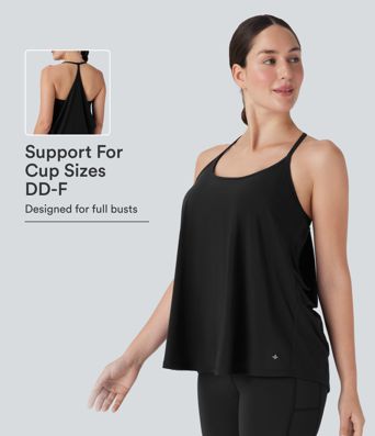 SoftlyZero™ Airy Halter Draped Cool Touch Yoga Sports Top DD-F Cups-UPF50+