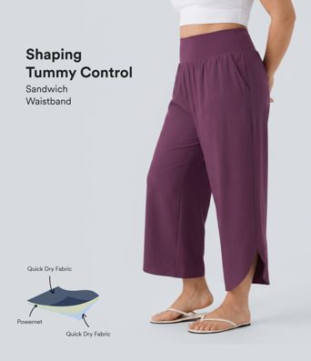 Breezeful™ - Hose mit hohem Bund, Seitentaschen und Bauchkontrolle - Plus-Size, schnelltrocknend