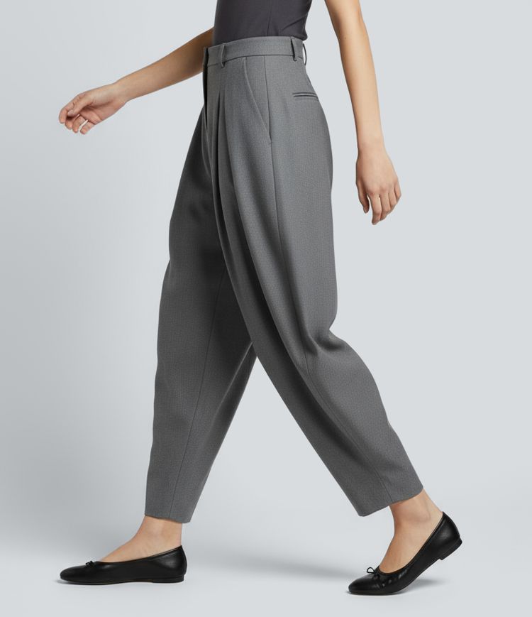 Mid Rise Work Balloon Pants