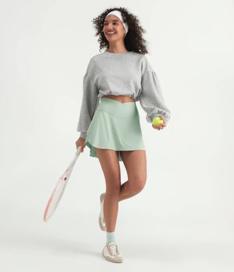 Everyday SoftlyZero™ Airy Crossover 2-in-1 Side Pocket Cool Touch Mini Tennis Skirt-Lucid-UPF50+