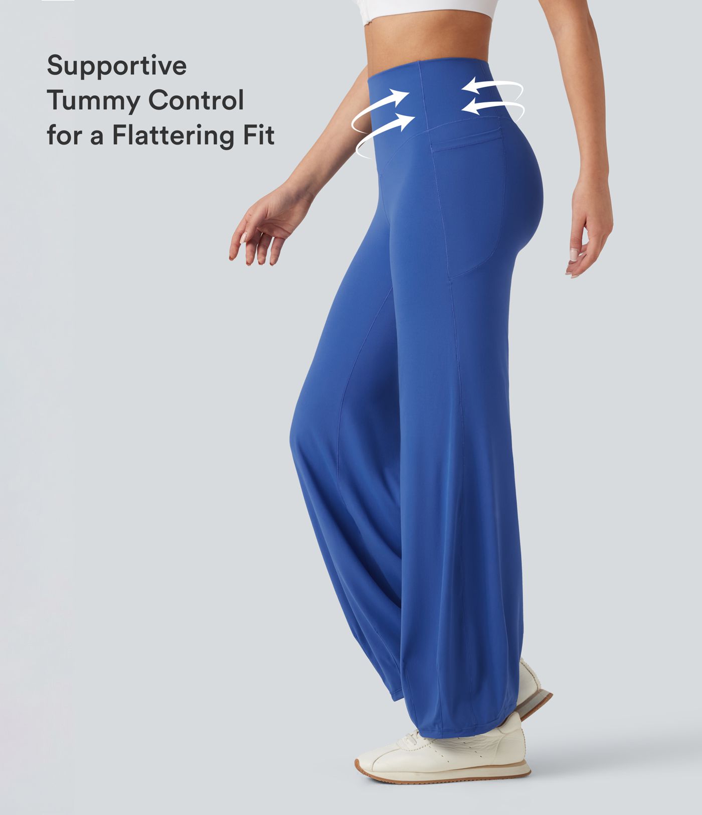 SoftlyZero™ High Waisted Tummy Control Dance Balloon Pants with Pockets-UPF50+