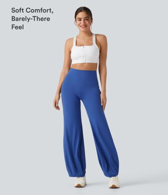 SoftlyZero™ High Waisted Tummy Control Dance Balloon Pants with Pockets-UPF50+