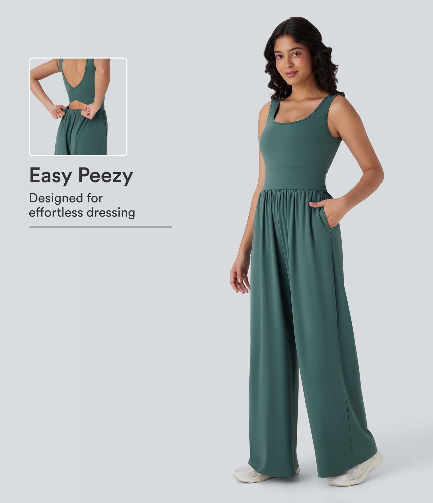SoftlyZero™ Airy Wide Leg InstantCool Yoga Jumpsuit with Pockets-Easy Peezy SoftlyZero™ Airy Wide Leg InstantCool Yoga Jumpsuit with Pockets-Easy Peezy