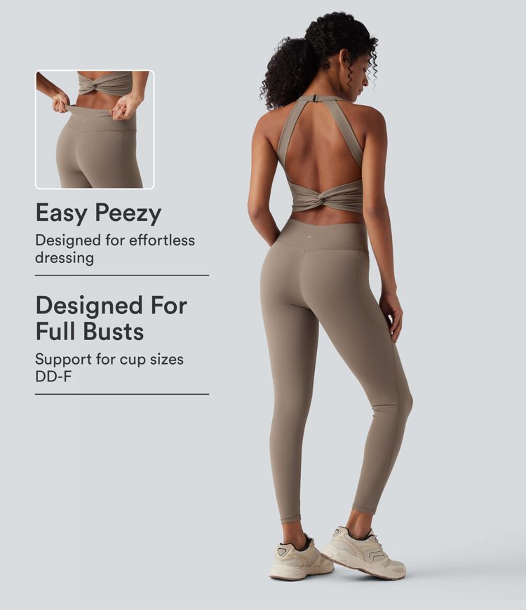 Halara UltraSculpt™ Tummy Control Training Jumpsuit with Pockets-Easy Peezy Edition DD-F Cups