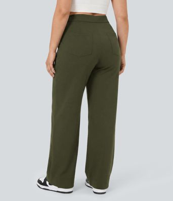 DayStretch - Hose mit hohem Bund, Seitentaschen und geradem Bein - Plus Size