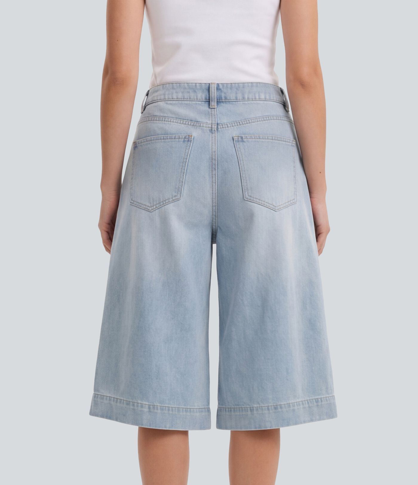 Halara Flex™ Mid Rise Casual Pedal Pusher Baggy Jeans with Pockets