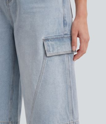 Halara Flex™ Mid Rise Casual Pedal Pusher Baggy Jeans with Pockets