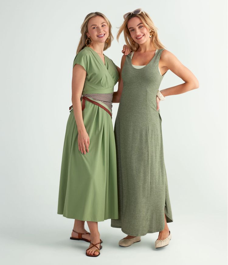 U Neck Flowy Maxi Casual Tank Dress