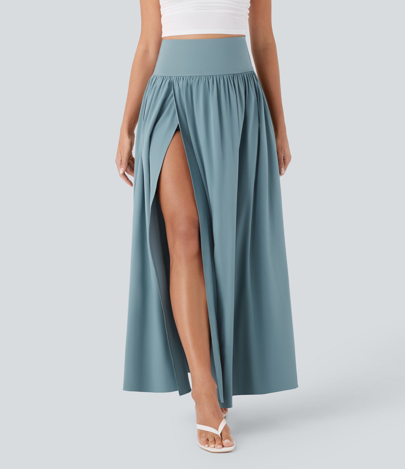Breezeful™ SoCinched Jupe Longue Taille Haute Contrôle du Ventre 2-en-1 Fluide Séchage Rapide