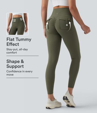 Halara UltraSculpt™ High Waisted Tummy Control Booty Scrunch Training Leggings with Pockets