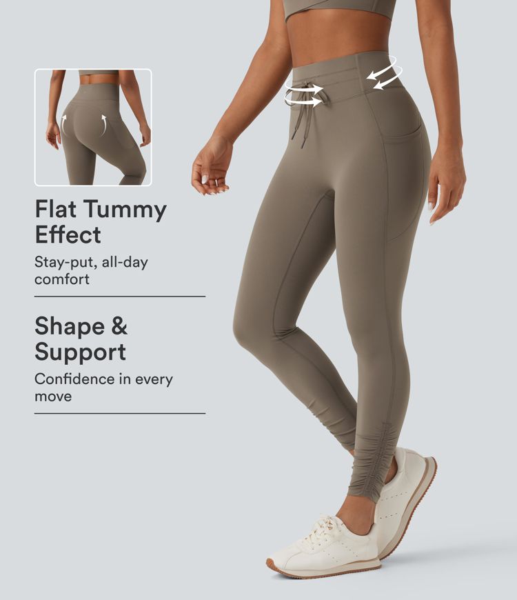 Halara UltraSculpt™ SoCinched leggings de yoga moldeadores del cuerpo, de talle alto, con cordón y bolsillos Halara UltraSculpt™ SoCinched leggings de yoga moldeadores del cuerpo, de talle alto, con cordón y bolsillos