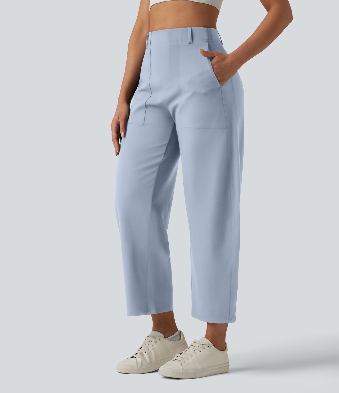 Pantalon barrel DayStretch taille haute avec poches