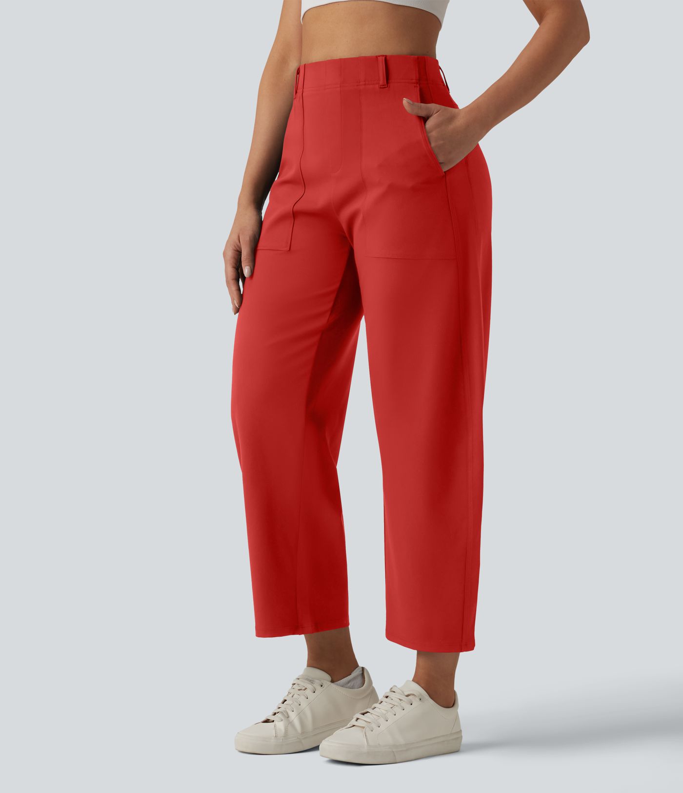 Pantalon barrel DayStretch taille haute avec poches