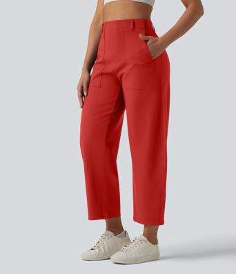 Pantalon barrel DayStretch taille haute avec poches