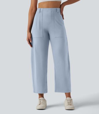 Pantalon barrel DayStretch taille haute avec poches