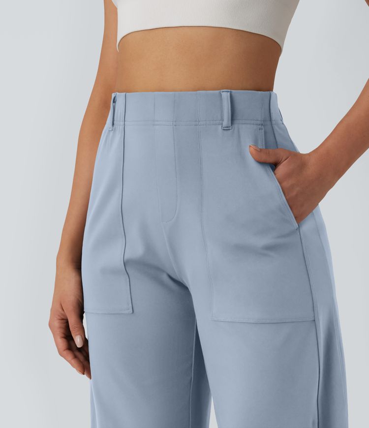 Pantalon barrel DayStretch taille haute avec poches