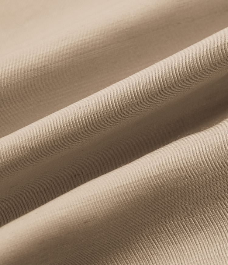 Pantalon large fluide taille haute en lin mélangé avec poches et liens latéraux
