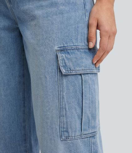 Mid Rise Baggy Casual Jeans with Pockets Mid Rise Baggy Casual Jeans with Pockets