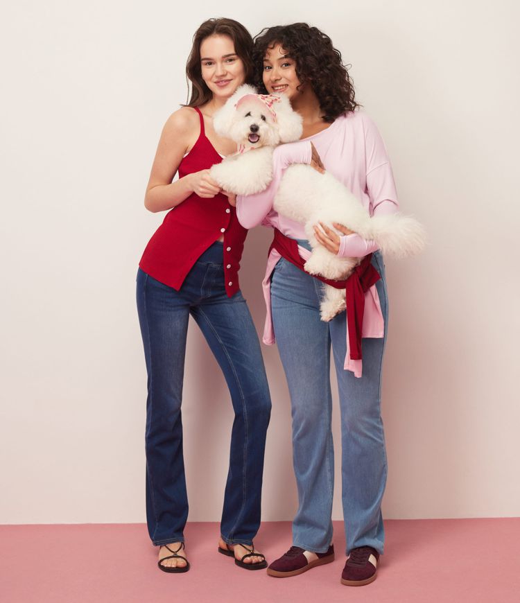 Halara Flex™ High Waisted Pockets Washed Casual Bootcut Jeans