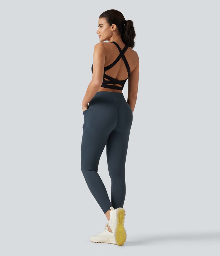 Halara UltraSculpt™ High Waisted Scrunch Butt Lifting Tummy Control Pocket Shaping Training Leggings