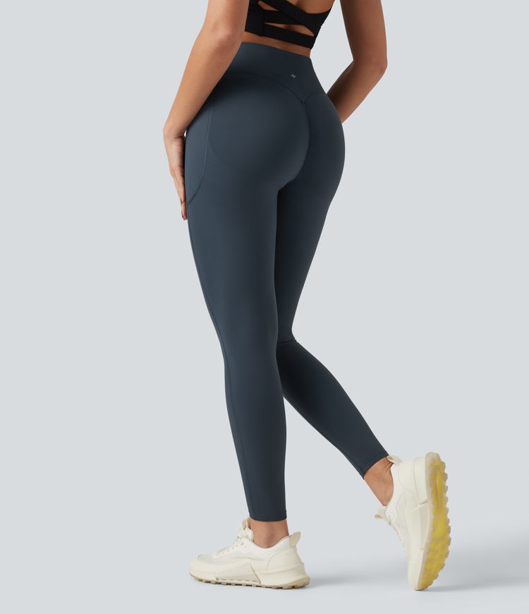 Halara UltraSculpt™ - Formende Workout-Leggings mit hohem Bund, Seitentaschen, Booty-Scrunch und Bauchkontrolle
