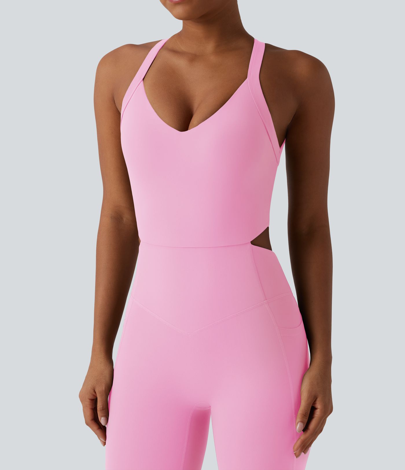 Halara UltraSculpt™ Tummy Control Bootcut Training Jumpsuit with Pockets-Easy Peezy Edition