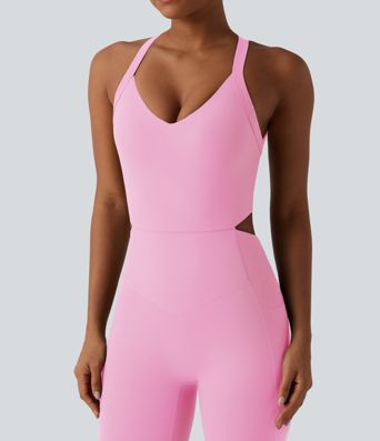 Halara UltraSculpt™ Tummy Control Bootcut Training Jumpsuit with Pockets-Easy Peezy Edition