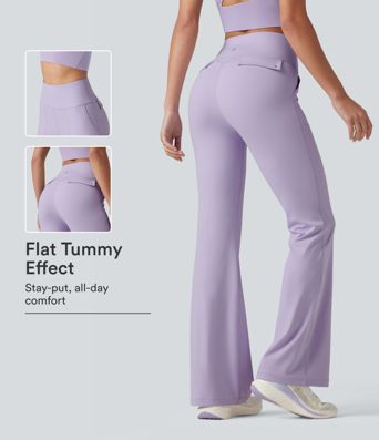 Halara UltraSculpt™ High Waisted Tummy Control Casual Flare Leggings with Pockets