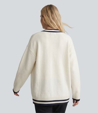 Long Sleeve Color Block Casual Cardigan