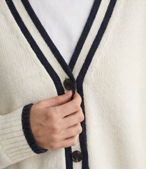 Long Sleeve Color Block Casual Cardigan