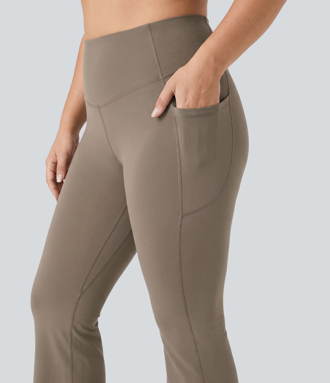 Halara UltraSculpt™ High Waisted Scrunch Butt Lifting Tummy Control Pocket Shaping Yoga Bootcut Plus Size Leggings