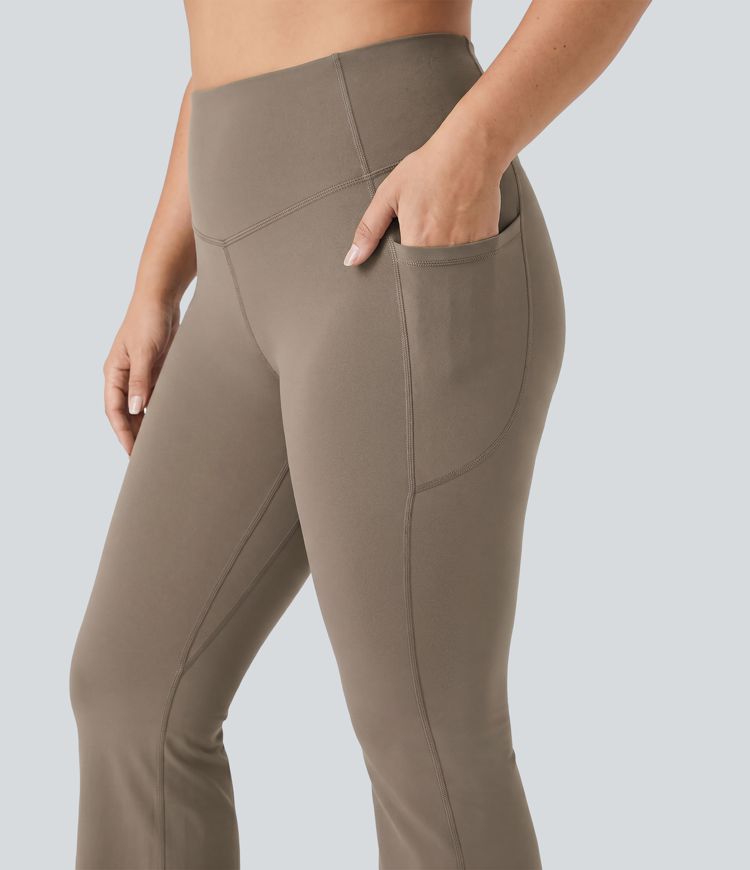 Halara UltraSculpt™ High Waisted Scrunch Butt Lifting Tummy Control Pocket Shaping Yoga Bootcut Plus Size Leggings