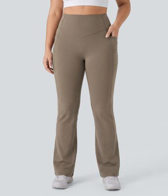 Halara UltraSculpt™ High Waisted Scrunch Butt Lifting Tummy Control Pocket Shaping Yoga Bootcut Plus Size Leggings