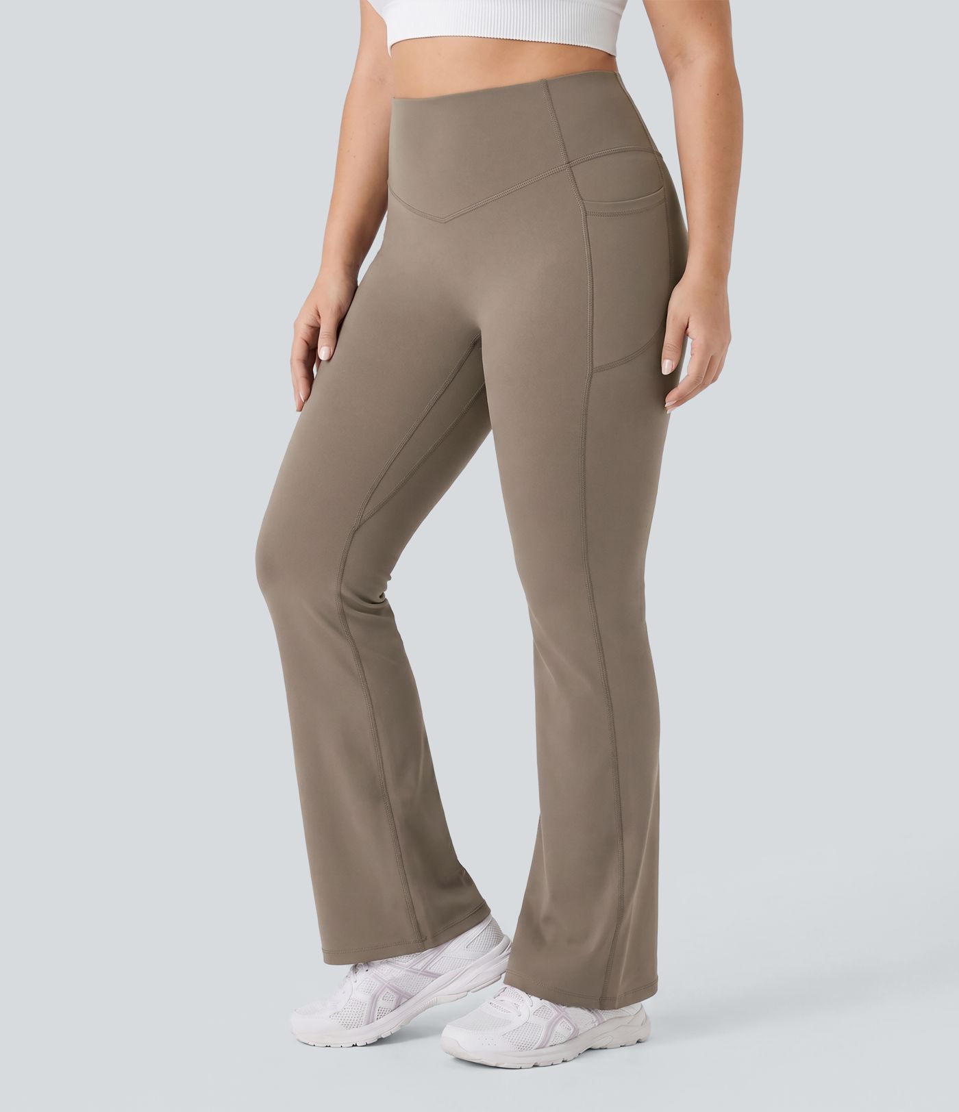 Halara UltraSculpt™ High Waisted Scrunch Butt Lifting Tummy Control Pocket Shaping Yoga Bootcut Plus Size Leggings