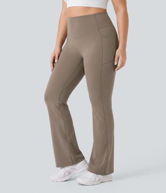 Halara UltraSculpt™ High Waisted Scrunch Butt Lifting Tummy Control Pocket Shaping Yoga Bootcut Plus Size Leggings