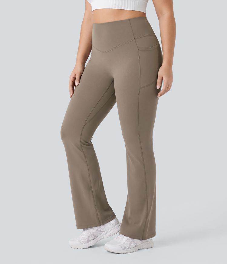Halara UltraSculpt™ High Waisted Scrunch Butt Lifting Tummy Control Pocket Shaping Yoga Bootcut Plus Size Leggings