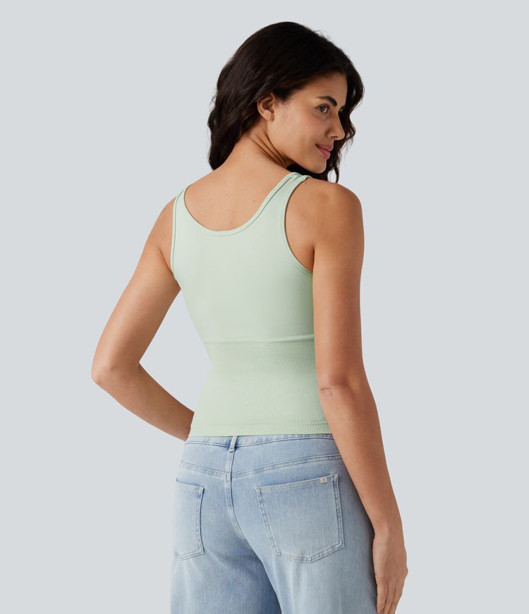Square Neck Casual Tank Top