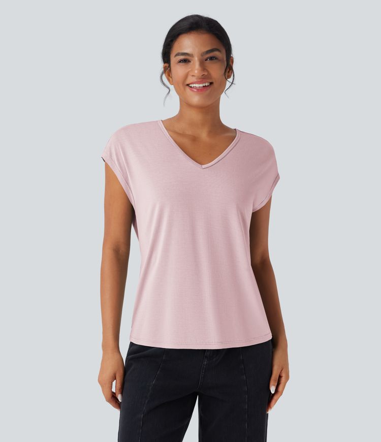 V Neck Short Sleeve Casual T-Shirt V Neck Short Sleeve Casual T-Shirt