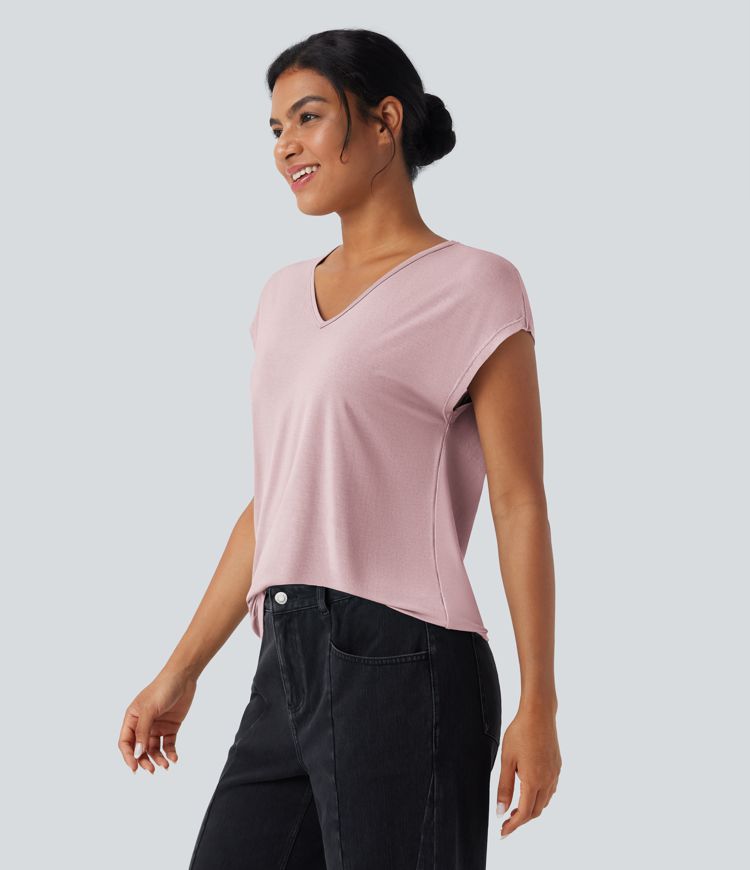 V Neck Short Sleeve Casual T-Shirt V Neck Short Sleeve Casual T-Shirt
