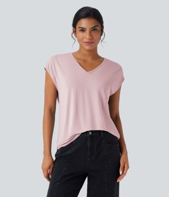 V Neck Short Sleeve Casual T-Shirt V Neck Short Sleeve Casual T-Shirt