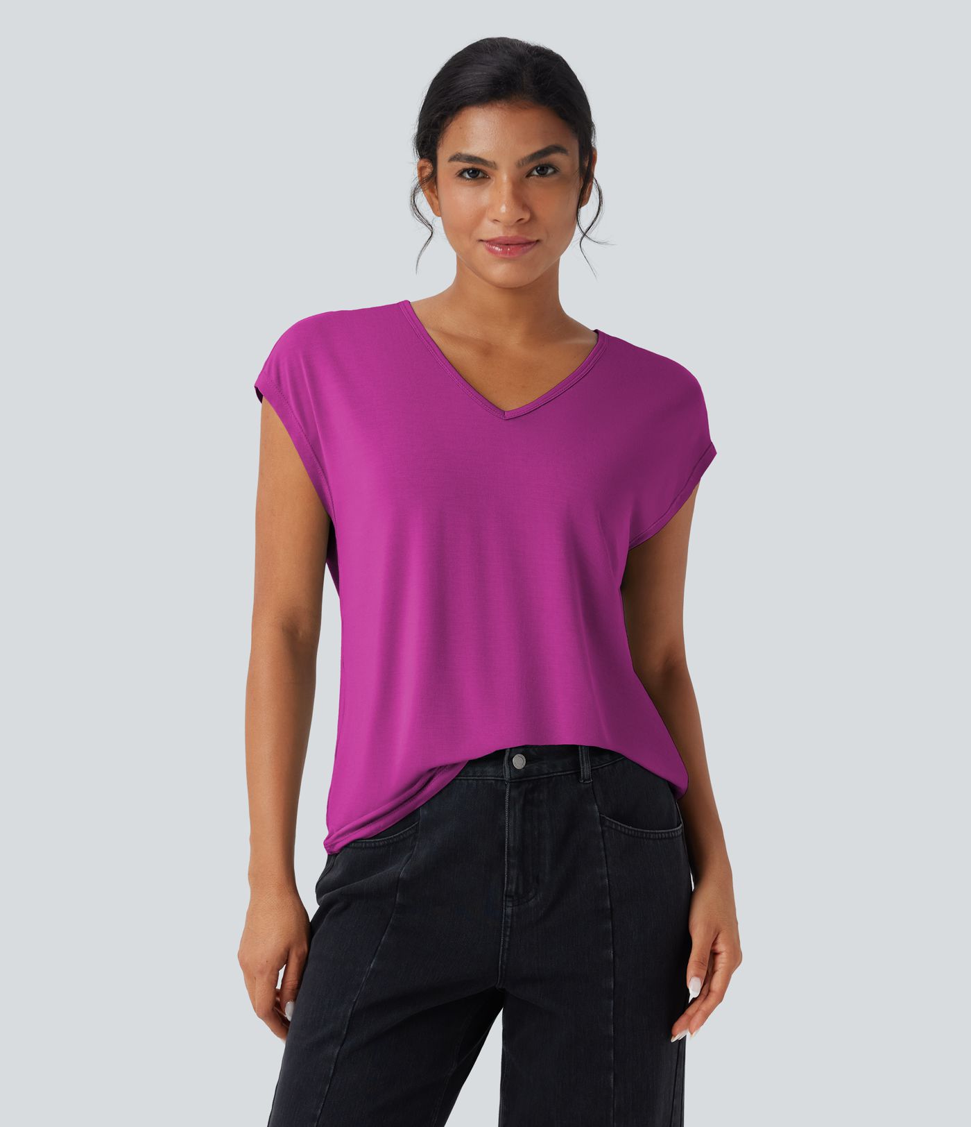 V Neck Short Sleeve Casual T-Shirt V Neck Short Sleeve Casual T-Shirt