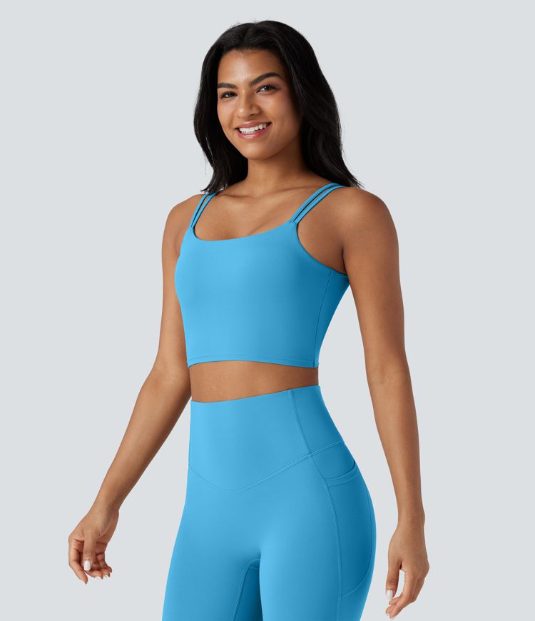 Halara UltraSculpt™ Double Straps Twisted Backless Cropped Yoga Tank Top Halara UltraSculpt™ Double Straps Twisted Backless Cropped Yoga Tank Top