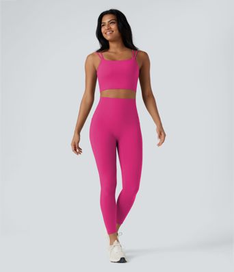 Halara UltraSculpt™ Double Straps Twisted Backless Cropped Yoga Tank Top Halara UltraSculpt™ Double Straps Twisted Backless Cropped Yoga Tank Top