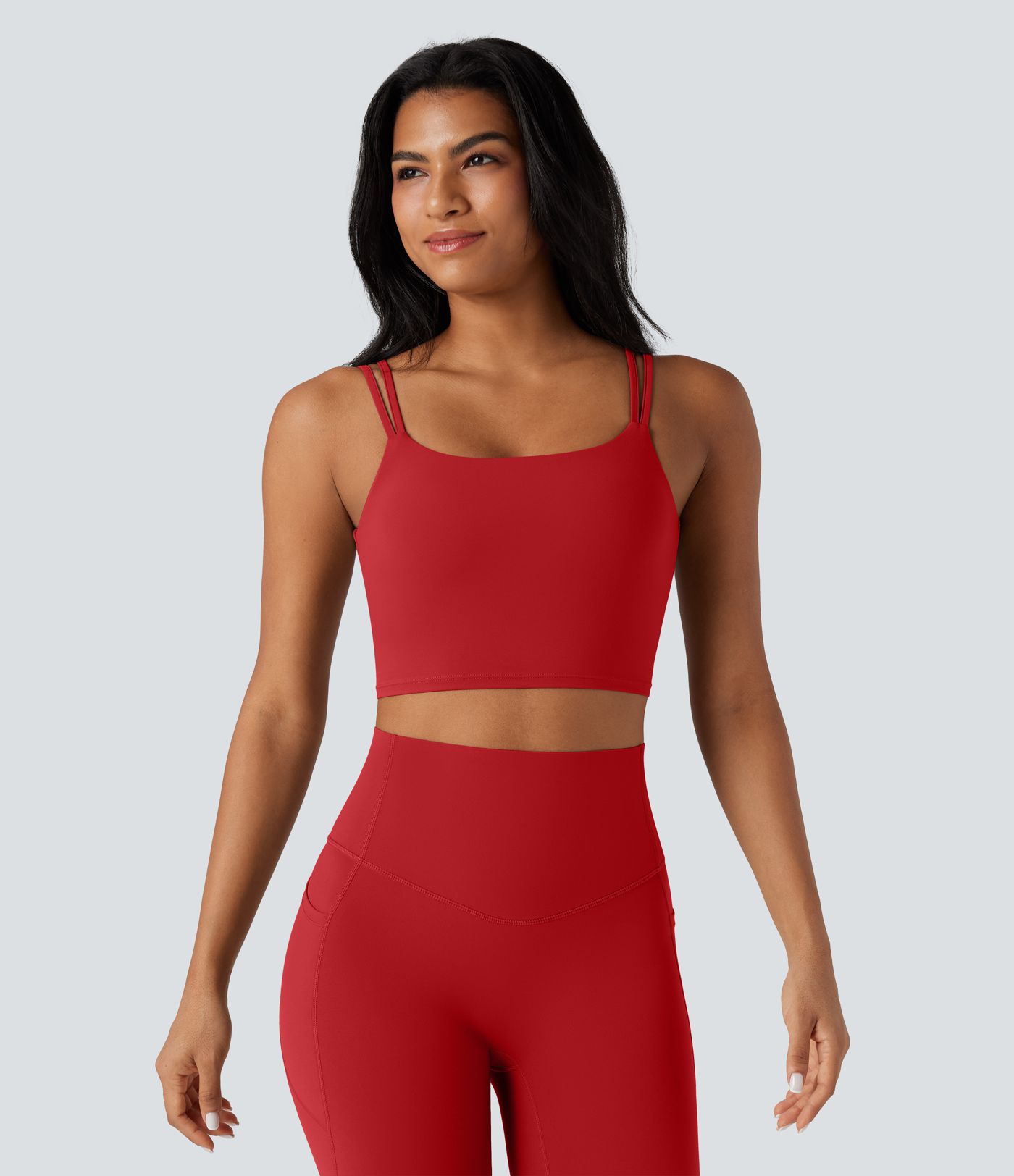 Halara UltraSculpt™ Double Straps Twisted Backless Cropped Yoga Tank Top Halara UltraSculpt™ Double Straps Twisted Backless Cropped Yoga Tank Top